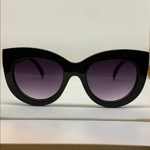 Free People Glossy Black Sunglasses
